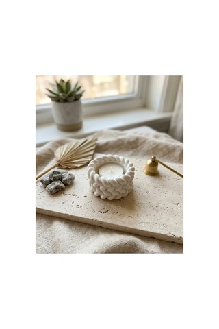 Ministone Kendin Boya Taş Tozu Örgü / Halat Dokulu Dekoratif Tealight Mumluk Ve Hobi Seti 12 Renk Boya + Fırça Hediyeli Ministone Kendin Boya Taş Tozu Örgü / Halat Dokulu Dekoratif Tealight Mumluk Ve Hobi Seti 12 Renk Boya + Fırça Hediyeli