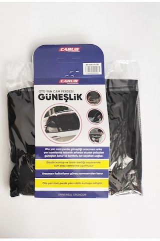 1 Adet Oto Yan Cam Perdesi Güneşlik Lastikli