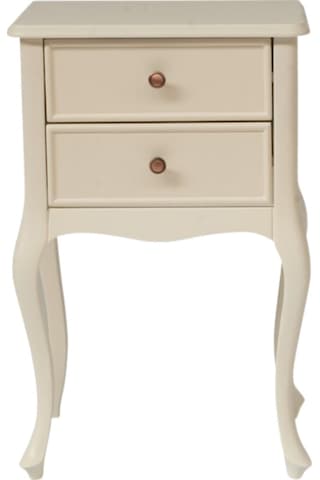 Roys Ahşap 2 Çekmeceli Masif Lake  Krem Komodin  Telefonluk