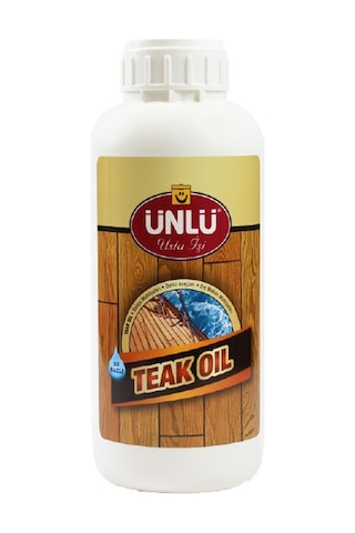 Ünlü Protect Aqua Su Bazlı Teak Oil (Tik Yağı) 1L