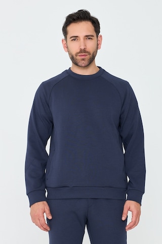 White Stone Lacivert Pamuklu Erkek Basic Sweatshirt