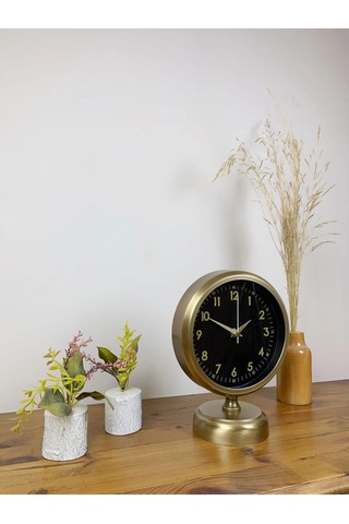 Eskitme Metal Tokyo Masa Saati 25 20 Cm Çok Renkli