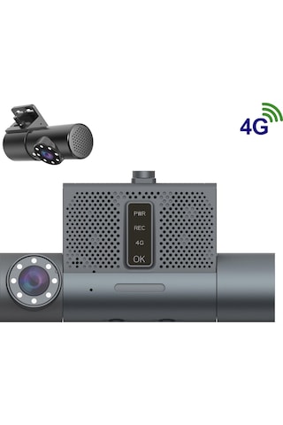 Techsmart Dahili 2 Kameralı + Harici 1 Kamera + 4g + H265 Mobil Araç Kamera Tch-bk6mzh-3ch-4g
