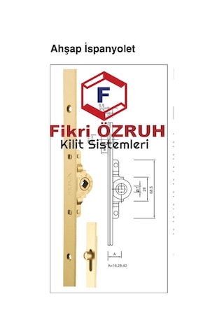 Özruh İspanyolet Ahşap Kapı İspanyoleti 160 Cm Kol Merkezi 28 Mm