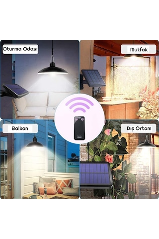 Exeo Solar LED Aydınlatma Güneş Enerjili 2 li Lamba Sarı Işık