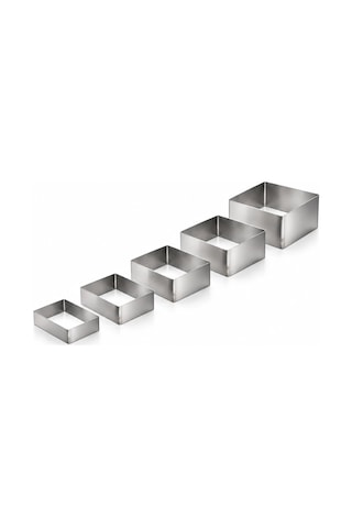 Fida Pasta Çemberi Kare Düz 0,8mm Yükseklik 7 Cm Paslanmaz 24x24 Cm Inox
