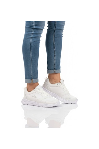 Slazenger Beyaz Hafif Esnek Bağcıklı Cilt Unisex Spor Ayakkabı Epic G Beyaz