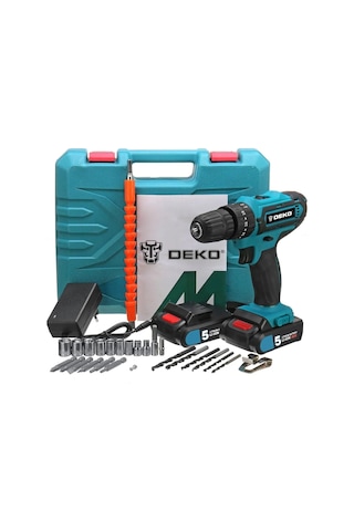 Deko 32V 5.0 Ah Li-ion Çift Akülü Vidalama + Uç Setli