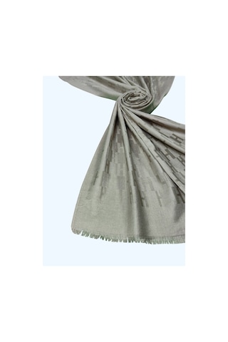 Mim Eşarp Işıl İpek - H Desen Kaşmir İpek Şal 75x190 Cm Vizon