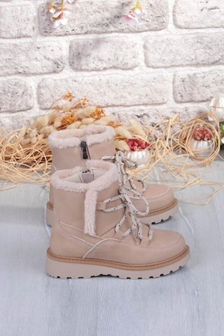 Trender Lina Filet Bej Kız Çocuk Bot & Bootie Bej