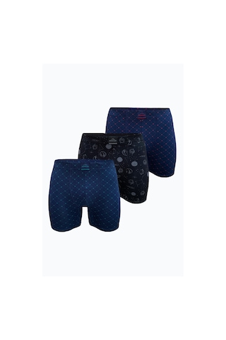 Malabadi Erkek 3 Lü Desenli Set 2 Premium Collection Modal Uzun Boxer 3m250 Set-2