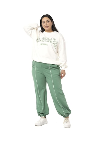 Büyük Beden İki İplik Mint Yeşili Eşofman Takımı-mint Mint Yeşili