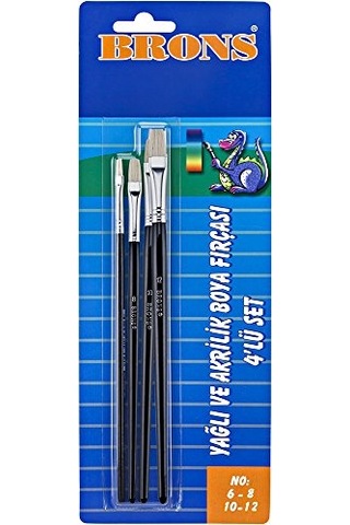 Ve Akrilik Boya Firça Seti 4 Lü Br-522