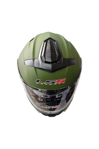 Ls5 Helmets Çeneden Açılır Kask Vizörlü Yeşil Gri