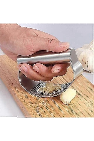 Sarımsak Presi Salıncak - Paslanmaz Çelik Sarımsak Kıyma Makinesi Sarımsak Ezici, Sarımsak Parçalamak İçin Yeni Yenilikçi Sarımsak Doğrayıcı İmparatorluk Gümüşü Siyah