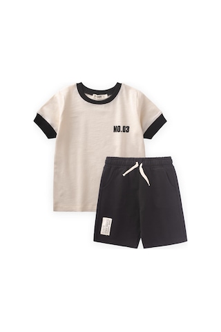 No 03 Baskılı Kaprili Takım 2-10 Yaş Ekru Ekru