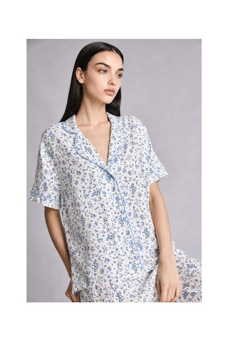 Defacto Regular Fıt Kısa Kollu 2li Ekru Pijama Takımı H8185ax26smer139 Ekru-er139