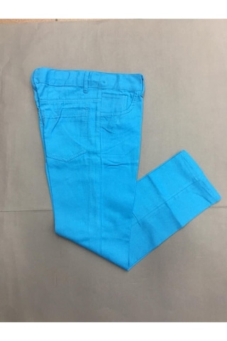 Nacar Store Çocuk 29ekim 10kasım 23nisan Gösteri Özel Gün Içten Lastik Ayarlamalı Keten Pantolon Turkuaz