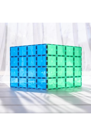 Connetix Rainbow Blue & Green Base Plate Manyetik Bloklar - 2 Parça