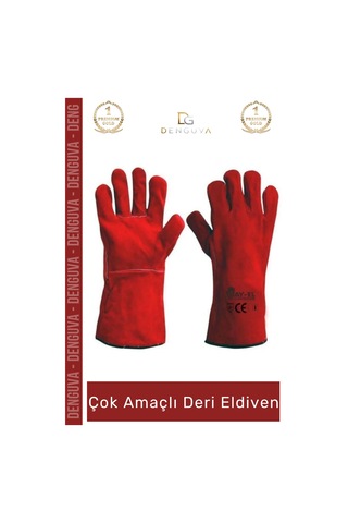Yanmazeldiven Isıya Dayanıklı Yanmaz Su Geçirmez Ergonomik Standart Sanayi İş Çok Amaçlı Deri Eldiv
