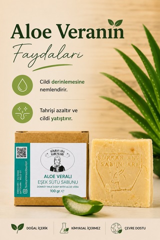 Aloe Veralı Eşek Sütü Sabunu 100 Gr