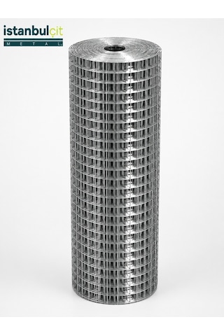 İstanbul Çit Metal Galvaniz Puntalı Tel 0,70 Mm 10x10 Mm Göz Aralığı Kaynaklı Bahçe Çiti Ve Kafes Teli