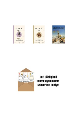 Yeryüzü Çocukları 6 - Ayla - Boyalı Mağaralar Diyarı + Yeryüzü Çocukları 1 - Mağara Ayısı Klanı + Mamut Avcıları + Okuma Sticker'ları