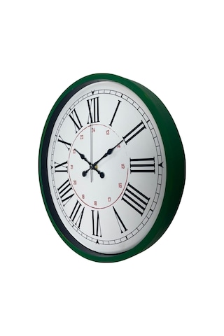 Yeşil 36 Cm Modern Şık Duvar Saati Renkli