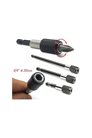 Hızlı Vidalama Adaptörü Bit Vidalama Uzatma Aparatı Manyetik Altı