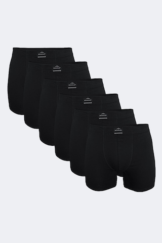 Malabadi Erkek Siyah 6 Lı Pamuk Elastan Uzun Boxer 073 Siyah