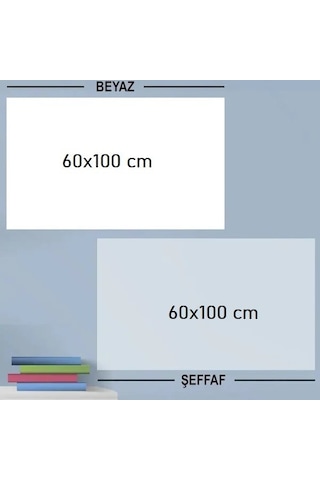 Buffer Ders Çalışma Yazı Tahtası Manyetik Duvar Stickerı 100x60 Cm Renkli