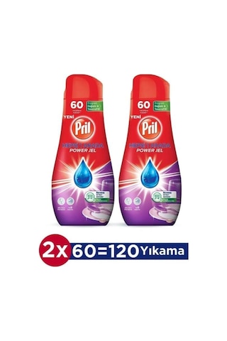 Pril Hepsi Bir Arada Jel Bulaşık Makinesi Deterjanı 2 x 1080 ML