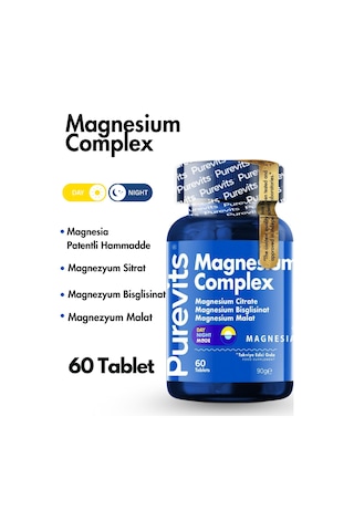 Purevits Magnezyum Complex 200 Mg 60 Tablet