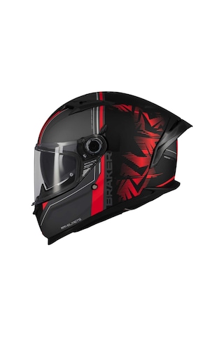 Mt Braker Sv Charm B5 Mat Siyah Kırmızı Kapalı Kask Renkli