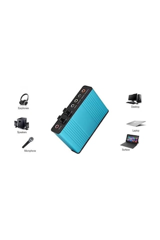 Tr Usb Type C 2.0 Harici Ses Kartı 6 Kanal 5.1 Usb Optik Harici Ses Kartı