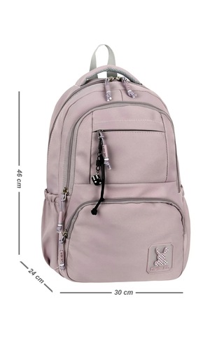 Özel Su Geçirmeyen Kumaş Çok Bölmeli Sırt Çantası Gri