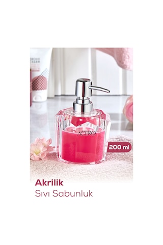 Vienev Akrilik Sıvı Sabunluk 200 Ml Şeffaf 1994 Şeffaf