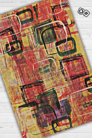 Homshtag Pastel Boho Çok Renkli Mutfak Halısı Soyut Salon Halısı Çok Renkli