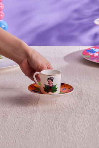 Karaca Frida Kahve Fincanı Ve Tabağı Turuncu 90 Ml