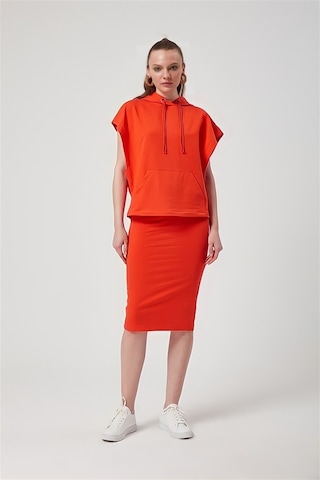 Mercan Rengi Beli Lastikli Spor Kalem Etek