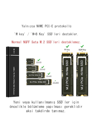 Cr18 10 Gbps Harddisk Kutusu Nvme M.2 Ssd Pcı-e Otg Çevirici Adaptör Usb 3.1 Type-c Gen2