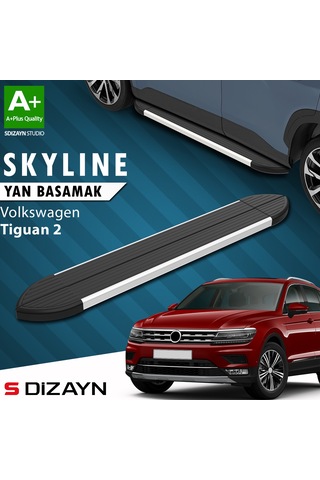 S-dizayn Vw Tiguan 2 Skyline Aluminyum Yan Basamak 173 Cm 2016-2024 A+ Kalite