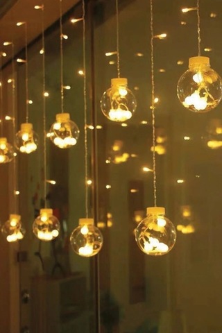 10 Sarkıtlı Kumandalı Dekoratif Top İçi Mini Toplu Led Günışığı Rengi Dekoratif Aydınlatma Diğer