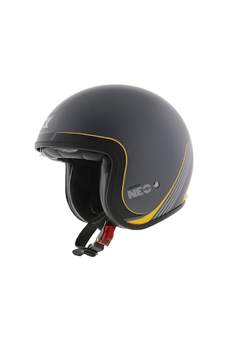 Motosiklet Kaskı Retro Güneş Vizörlü Hornet S Sv Neo C12 Mat Gri Motorcu Kask Çok Renkli