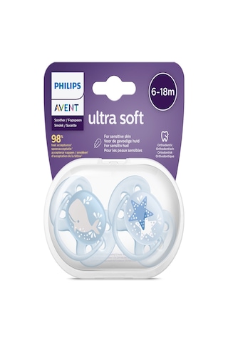 Philips Avent Ultra Soft Emzik 6-18 Ay Mavi