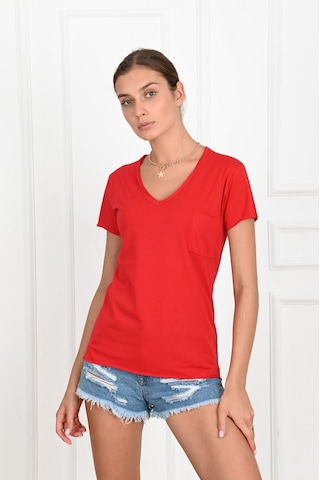 Kadın Basic Cepli Tshirt 8328 001