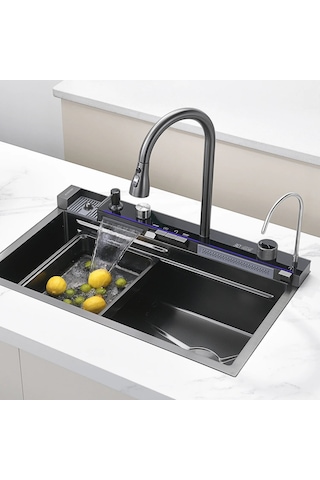 Krome Teknolojik Akıllı Eviye Seti Kombine Ultimate Nano Siyah Krm1020-Bl