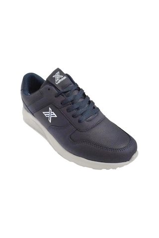 Luttoon 4039-24 Deri Anatomik Hafıza Taban Kadın Sneaker Lacivert Gri Lacivert