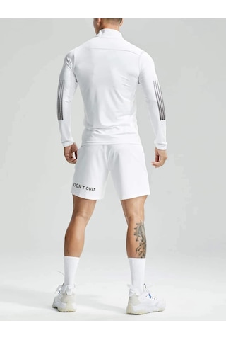 Ghassy Co. Erkek Running Hızlı Kuruma Nem Emici Teknik Performan Uzun Kollu T-shirt Açık Gri