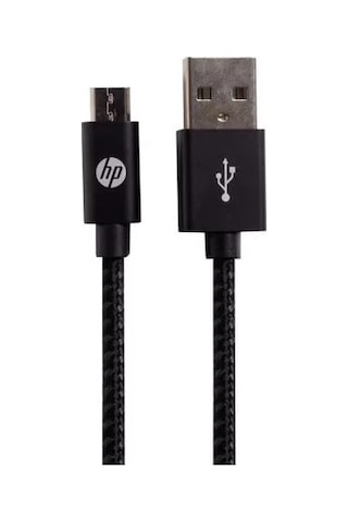 Hp Pro Örgülü Micro Usb Data Ve Şarj Kablosu Siyah 1 Metre